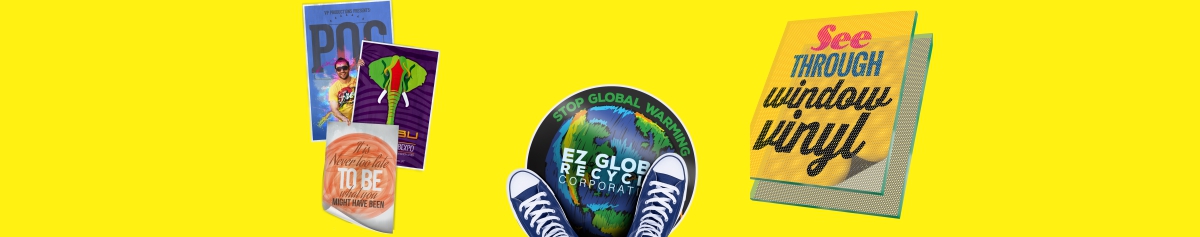 Banner and vinyl printing samples